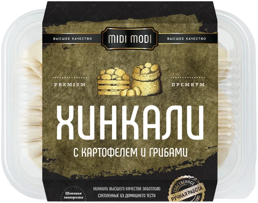 Упаковка «Хинкали с картофелем и грибами»
