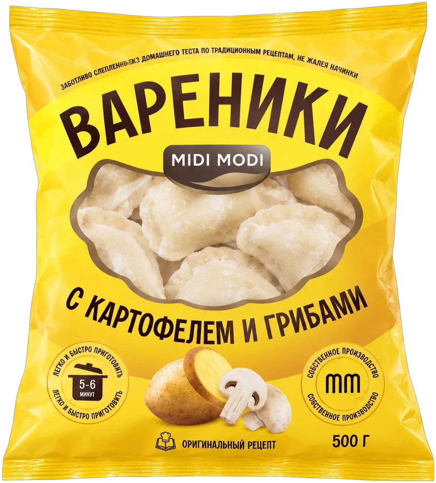 Упаковка «Вареники с картофелем и грибами»
